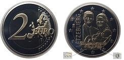 Commémorative 2 euros Luxembourg 2020 BE - Naissance du Prince Charles - Pont Sint Servaas et Lion