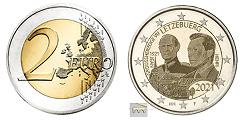 Commémorative 2 euros Luxembourg 2021 BU - 100 Ans du Prince Jean Hologramme - Pont Sint Servaas