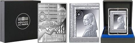 Commémorative 10 euros Argent La Jeune Fille à la Perle de Vermeer 2021 BE - Monnaie de Paris