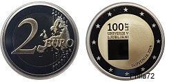Commémorative 2 euros Slovénie 2019 BE - 100 ans Université de Ljubljana
