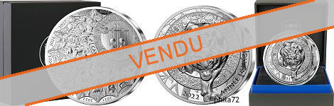 Commémorative 20 euros Argent 1 Once année du Tigre France 2022 BE - Monnaie de Paris