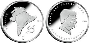 Commémorative 5 euros Pays-Bas 2015 UNC - Bataille de Waterloo