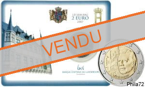Commémorative 2 euros Luxembourg 2007 BU Coincard - Palais Grand Ducal