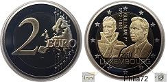 Commémorative 2 euros Luxembourg 2018 BE - Guillaume 1er - Pont Sint Servaas et Lion