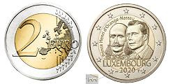 Commémorative 2 euros Luxembourg 2020 BU - 200 ans Prince Henri d'Orange - Pont Sint Servaas