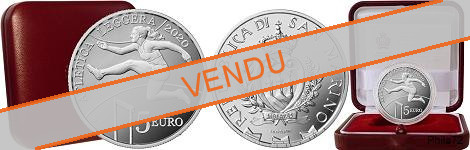  Commémorative 5 euros Argent Saint-Marin 2020 BE - Championnat d'athlétisme
