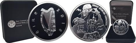 Commémorative 15 euros Argent Irlande 2018 Belle Epreuve - Dracula