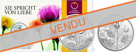 Commémorative 10 euros Argent Autriche 2021 BU - La Rose Amour et Désir