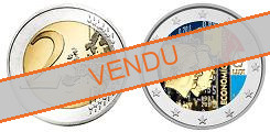 Commémorative 2 euros Belgique 2021 UNC en couleur type B - Union Economique