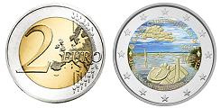 Commémorative 2 euros Finlande 2021 UNC en couleur type B - 100 ans des Iles Aland 