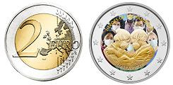 Commémorative 2 euros Malte 2021 UNC en couleur type A - Héros de la pandémie