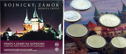 Coffret série monnaies euro Slovaquie 2021 BU - Château Bojnice