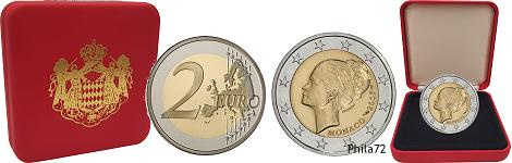 Commémorative 2 euros Monaco 2007 BU - Princesse Grace Kelly