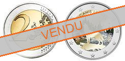 Commémorative 2 euros Estonie 2021 UNC en couleur type B - Le Loup