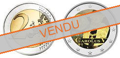 Commémorative 2 euros Belgique 2021 UNC en couleur type A - Règne de Charles V