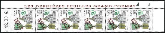 Bande de 6 timbres 80 Ans Ordre de la Libération 2020 - 1.40€ surchargé Dernière Emission
