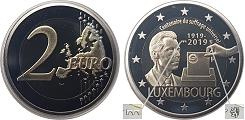 Commémorative 2 euros Luxembourg 2019 BE - 100 ans du Suffrage Universel - Pont Sint Servaas et Lion