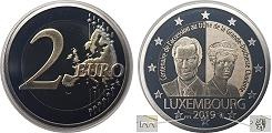 Commémorative 2 euros Luxembourg 2019 BE - Grande-Duchesse Charlotte - Pont Sint Servaas et Lion