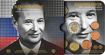 Coffret série monnaies euro Slovaquie 2021 BU - Alexander Dubcek