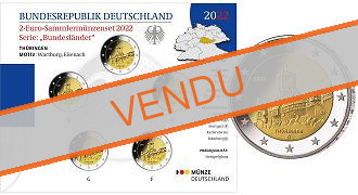Commémorative 2 euros Allemagne 2022 BU Coincard - Château de Wartburg - 5 ateliers