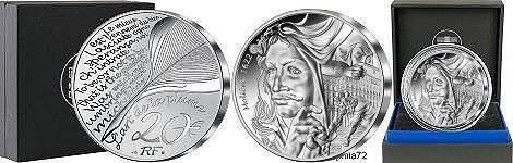 Commémorative 20 euros Argent 1 Once Molière France 2022 BE - Monnaie de Paris