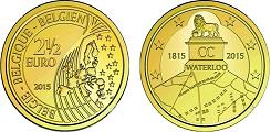 Commémorative 2.50 euros Belgique 2015 UNC - Bataille de Waterloo
