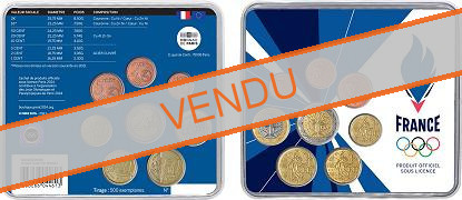 Coffret série monnaies euro France miniset 2021 BU - Team France Olympiques