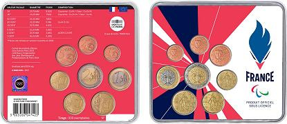Coffret série monnaies euro France miniset 2021 BU - Team France Paralympiques