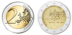 Commémorative 2 euros Portugal 2022 UNC - Traversée Atlantique Sud