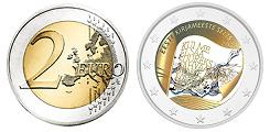 Commémorative 2 euros Estonie 2022 UNC en couleur type A - Société Littéraire