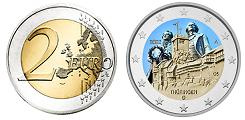 Commémorative 2 euros Allemagne 2022 UNC en couleur type A - Château de Wartburg