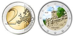Commémorative 2 euros Allemagne 2022 UNC en couleur type B - Château de Wartburg