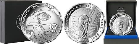 Commémorative 10 euros Argent Coupe du Monde FIFA Qatar 2022 BE - Monnaie de Paris