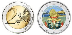Commémorative 2 euros Portugal 2022 UNC en couleur type B - Traversée Atlantique Sud