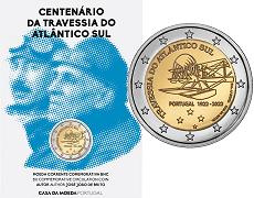 Commémorative 2 euros Portugal 2022 BU Coincard - Traversée Atlantique Sud