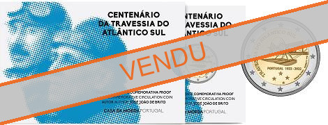 Commémorative 2 euros Portugal 2022 BE - Traversée Atlantique Sud