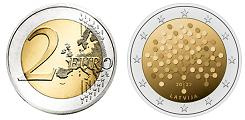 Commémorative 2 euros Lettonie 2022 UNC - Culture Financière