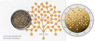 Commémorative 2 euros Lettonie 2022 BU Coincard - Culture Financière