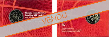Commémorative 2 euros Lituanie 2022 BU Coincard - 100 ans du Basket-Ball
