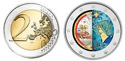 Commémorative 2 euros Belgique 2022 UNC en couleur type C - Merci au Personnel Hospitalier