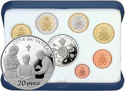 Coffret série monnaies euros Vatican 2022 BE - Armoiries du Pape François + 20 euros Traitement de la pandémie (en prévente)
