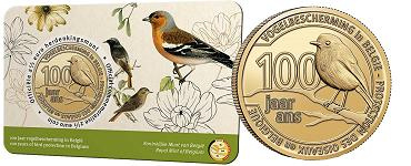 Commémorative 2.50 euros Belgique 2022 BU Coincard version Flamande - Protection des Oiseaux