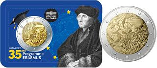 Commémorative 2 euros France 2022 BU Coincard - 35 Ans du Programme Erasmus