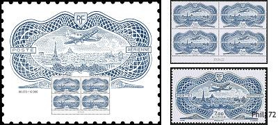 Affiche Numérotée Burelé Paris PHILEX 2022 - bloc de 4 timbres