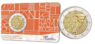 Commémorative 2 euros Pays-Bas 2022 Coincard - 35 Ans du Programme Erasmus