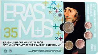Coffret série monnaies euro Slovaquie 2022 BU - 35 Ans du Programme Erasmus