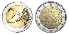 Commémorative 2 euros Lettonie 2022 UNC - 35 Ans du Programme Erasmus