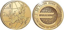 Commémorative 2.50 euros Belgique 2022 UNC - 20 Ans de l'Euro