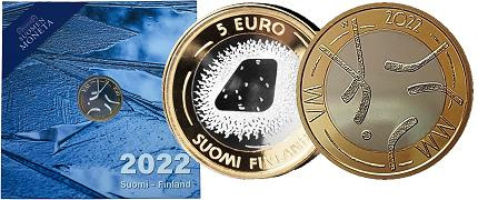  Commémorative 5 euros Finlande 2022 BU - Hockey sur Glace