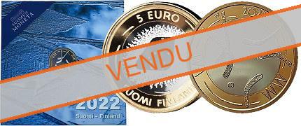  Commémorative 5 euros Finlande 2022 BU - Hockey sur Glace